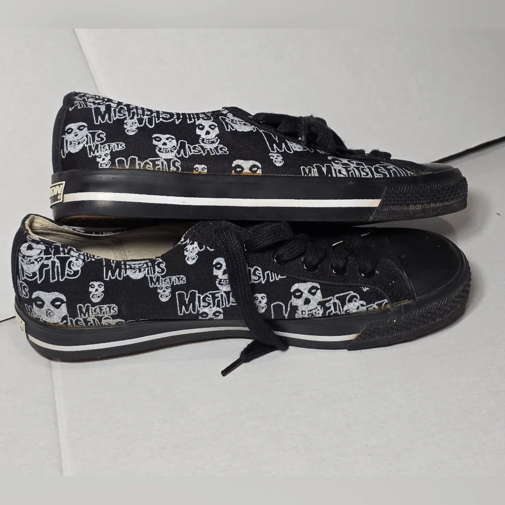 Rare Vintage The MisFits Sneakers Mens 8 Vision Street Wear Crimson Ghost Punk - Picture 10 of 11